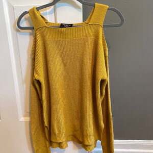 Cold shoulder sweater
